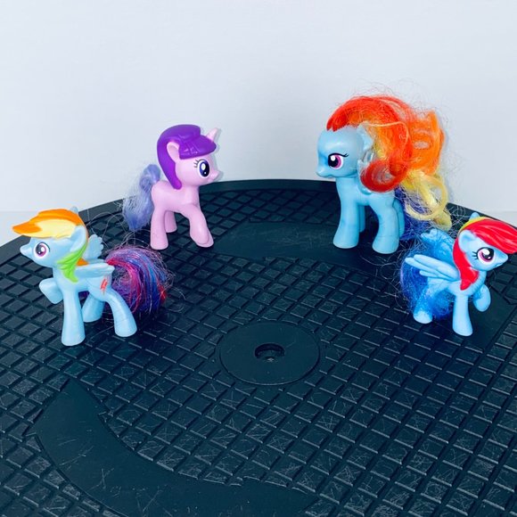 My Little Pony Lot 4 ponies toy figures Rainbow Dash Starlight Glimmer - Picture 4 of 8